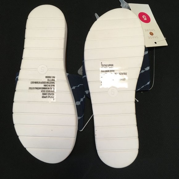 NWT Women's Kassidy Platform Slide Sandals Shade & Shore Navy Open-Toe Slip On S - Picture 3 of 5